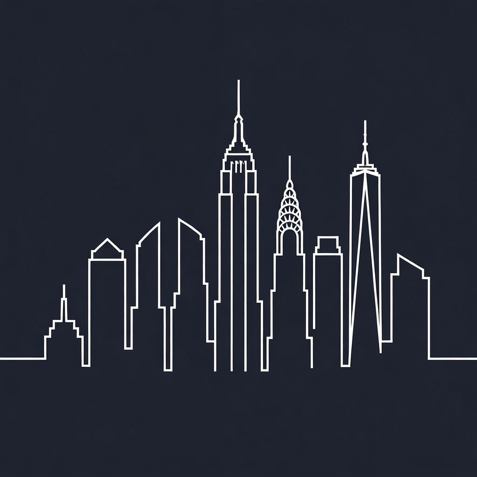 New York City Skyline Silhouette New York City Skyline Silhouette