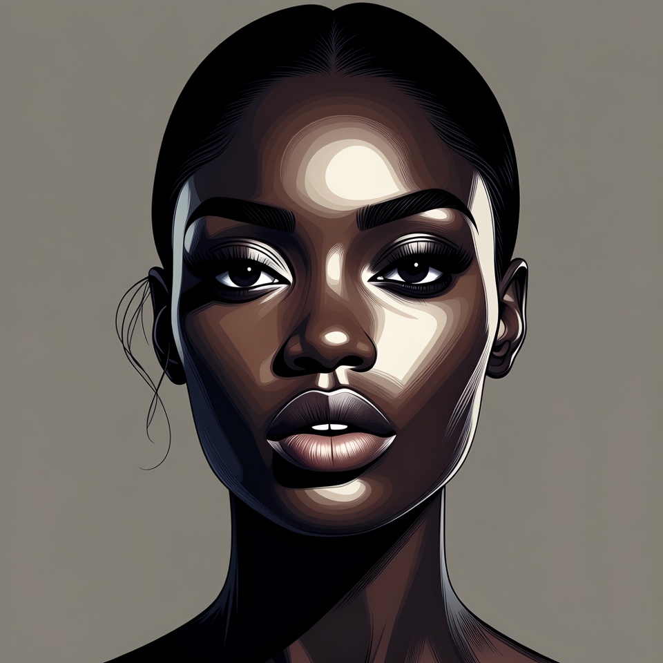 Beautiful African-American woman portrait Beautiful African-American woman portrait