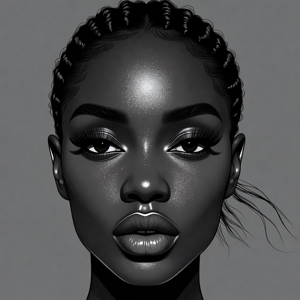 Beautiful Black Woman with Braids Beautiful Black Woman with Braids