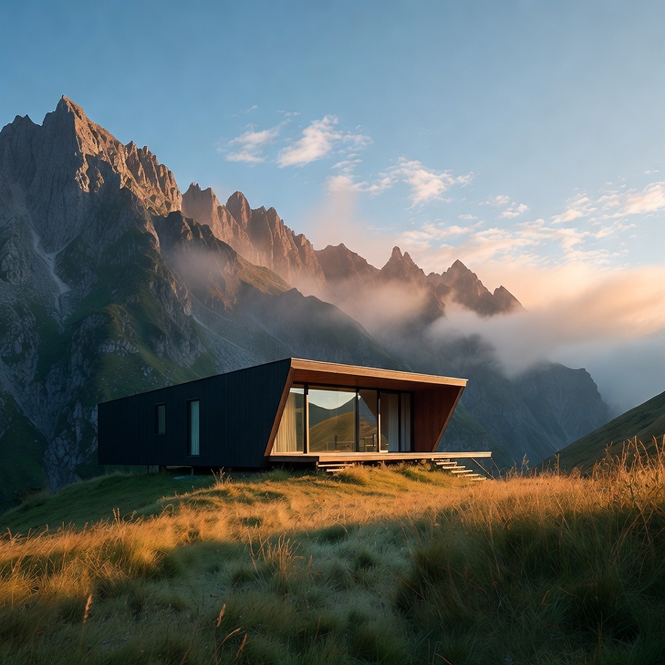 Modern Cabin in Snowy Mountains Modern Cabin in Snowy Mountains