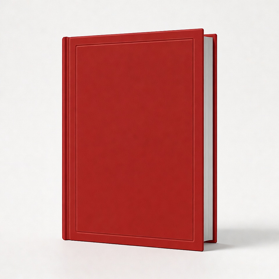 Red hardcover book isolated Red hardcover book isolated