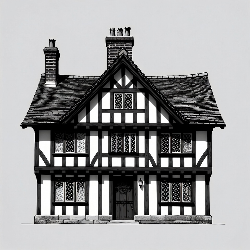 Tudor House Illustration Tudor House Illustration