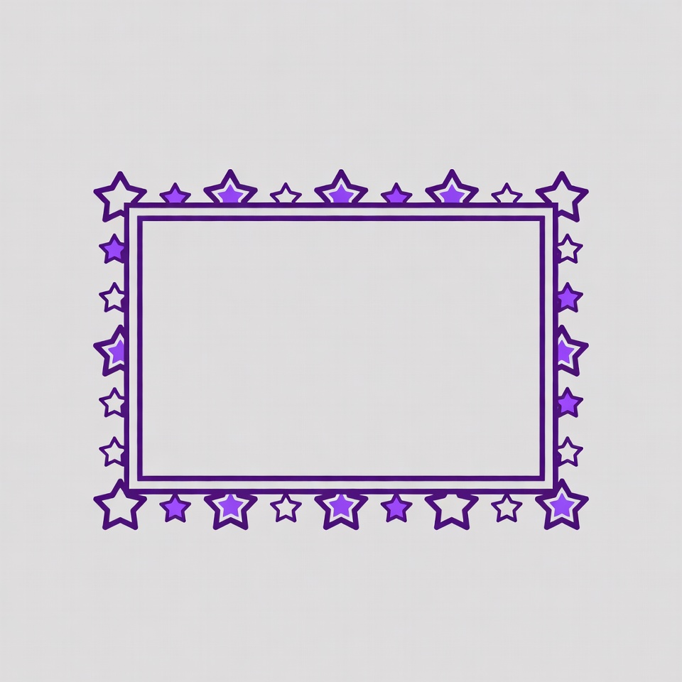 Purple Star Border Frame Purple Star Border Frame