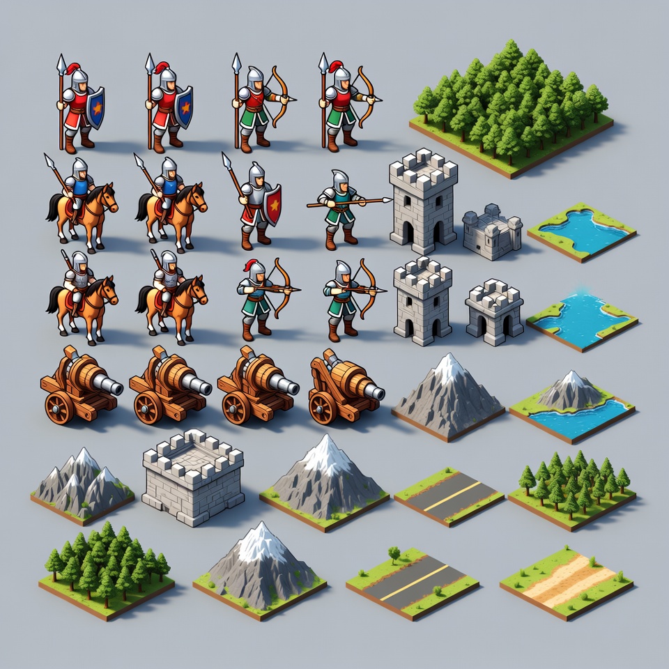 Medieval Knights Game Assets Pack Medieval Knights Game Assets Pack