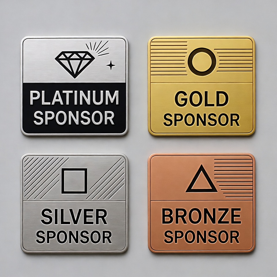 Platinum Gold Silver Bronze Sponsor Badges Platinum Gold Silver Bronze Sponsor Badges