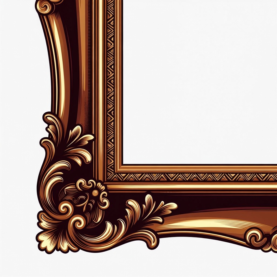 Ornate Golden Picture Frame Ornate Golden Picture Frame