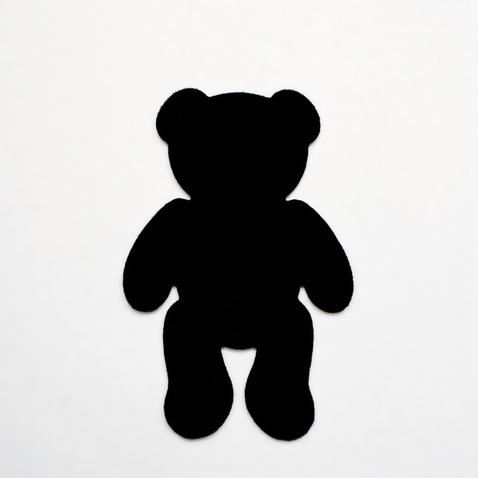 Black silhouette teddy bear Black silhouette teddy bear