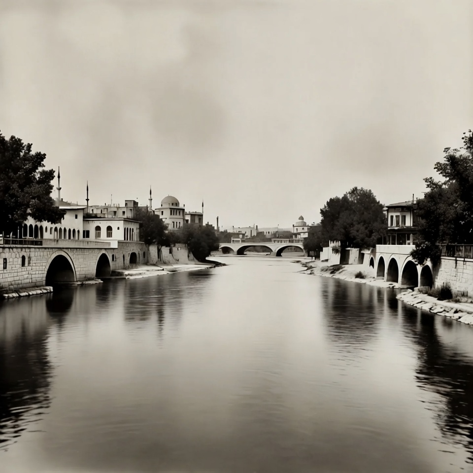 Stone Bridges over River in Ancient City Stone Bridges over River in Ancient City