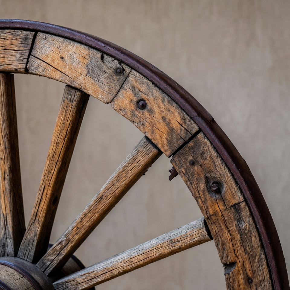 Old wooden wagon wheel Old wooden wagon wheel