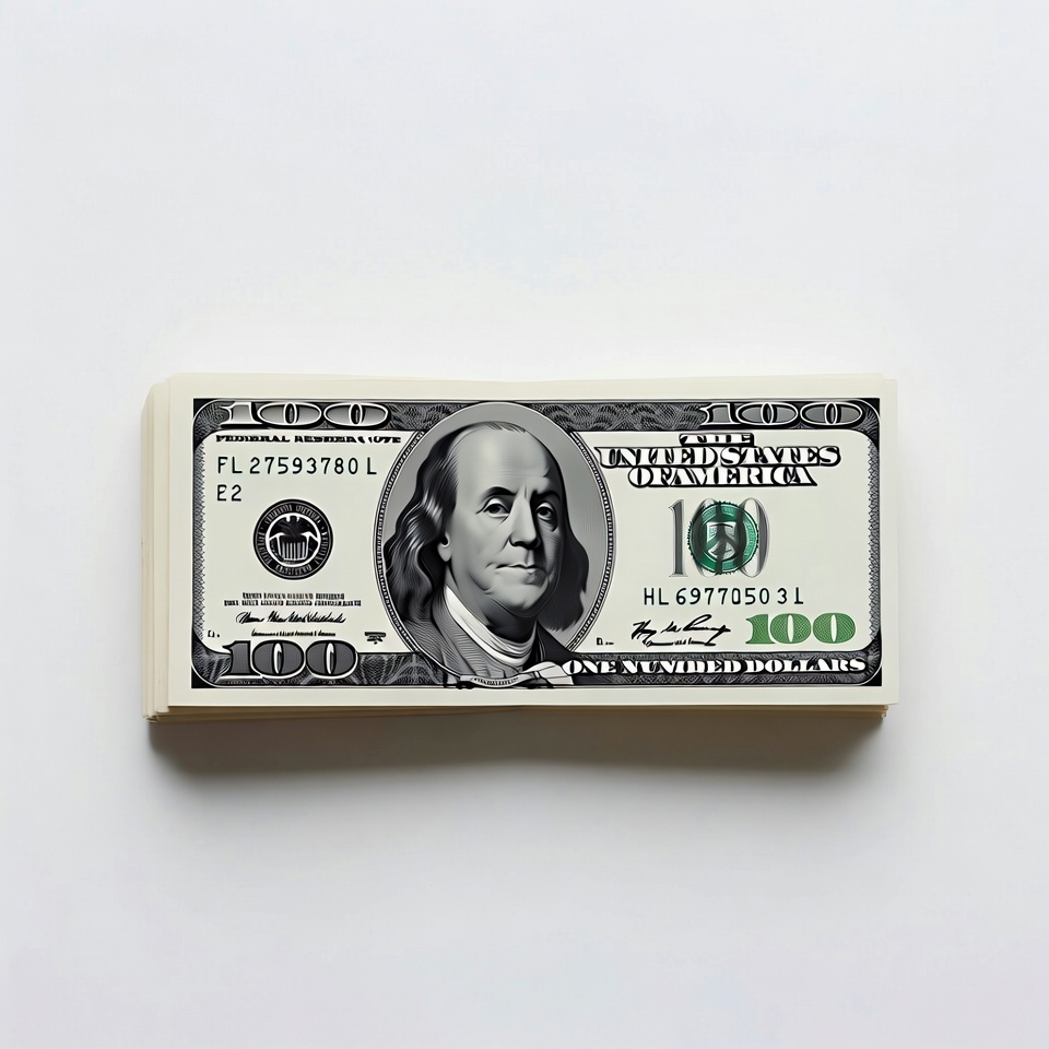 Stack of 100 Dollar Bills Stack of 100 Dollar Bills