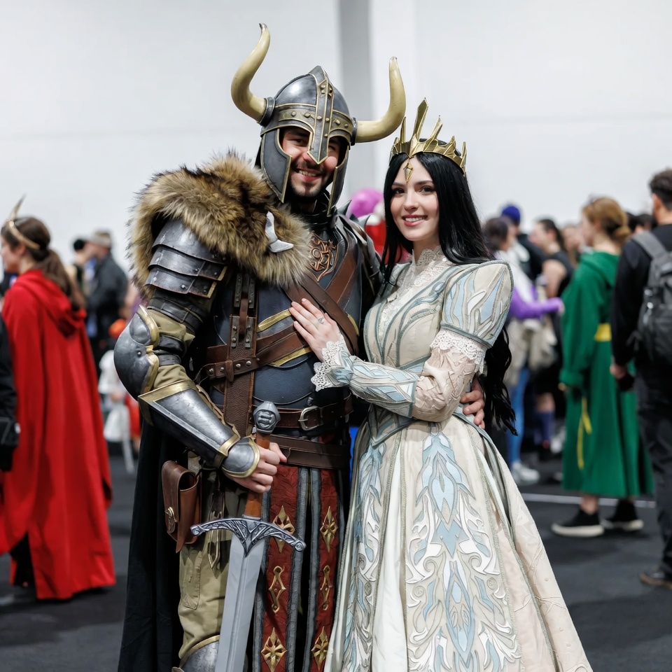 Viking Warrior and Queen Cosplay Couple Viking Warrior and Queen Cosplay Couple