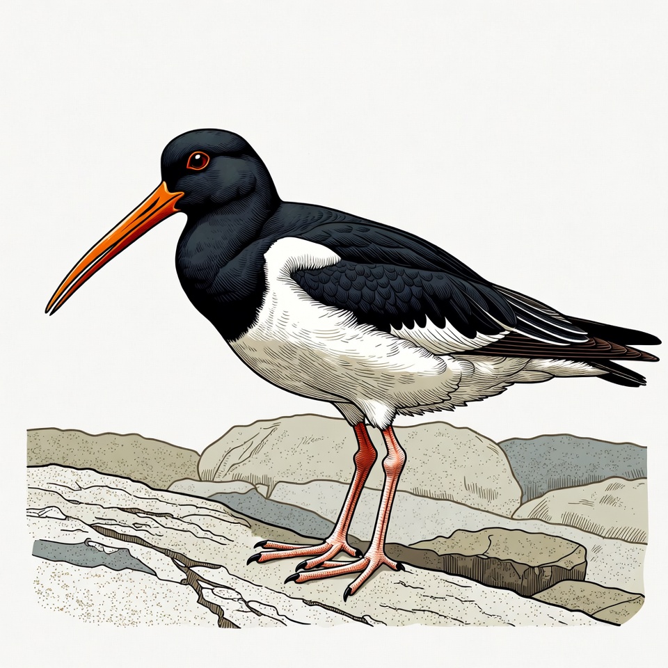 Black-winged Stilt on rocks Black-winged Stilt on rocks