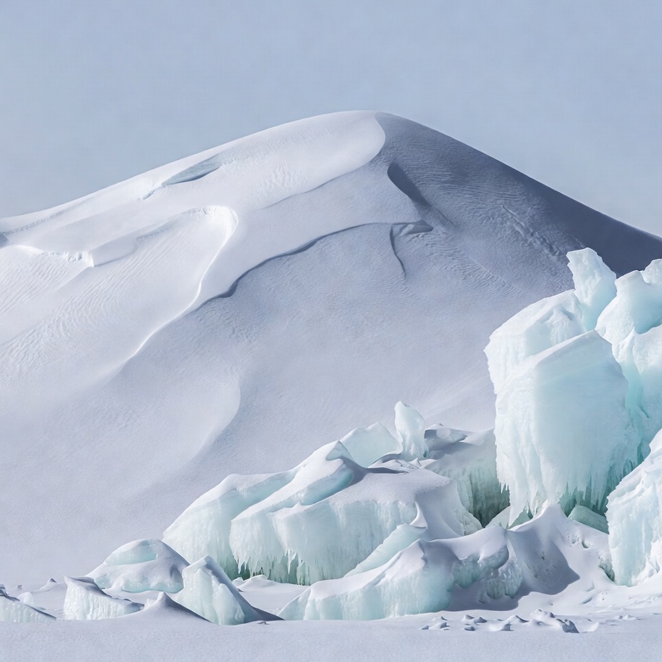 Snowy Mountain with Ice Chunks Snowy Mountain with Ice Chunks
