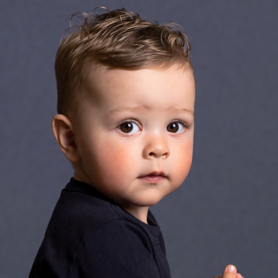 Baby boy with curly hair Baby boy with curly hair