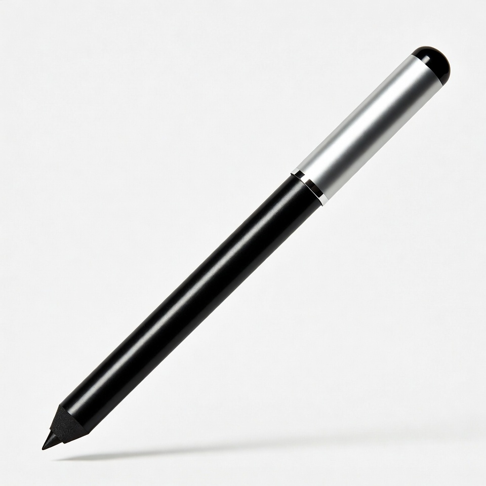 Black stylus pen isolated Black stylus pen isolated
