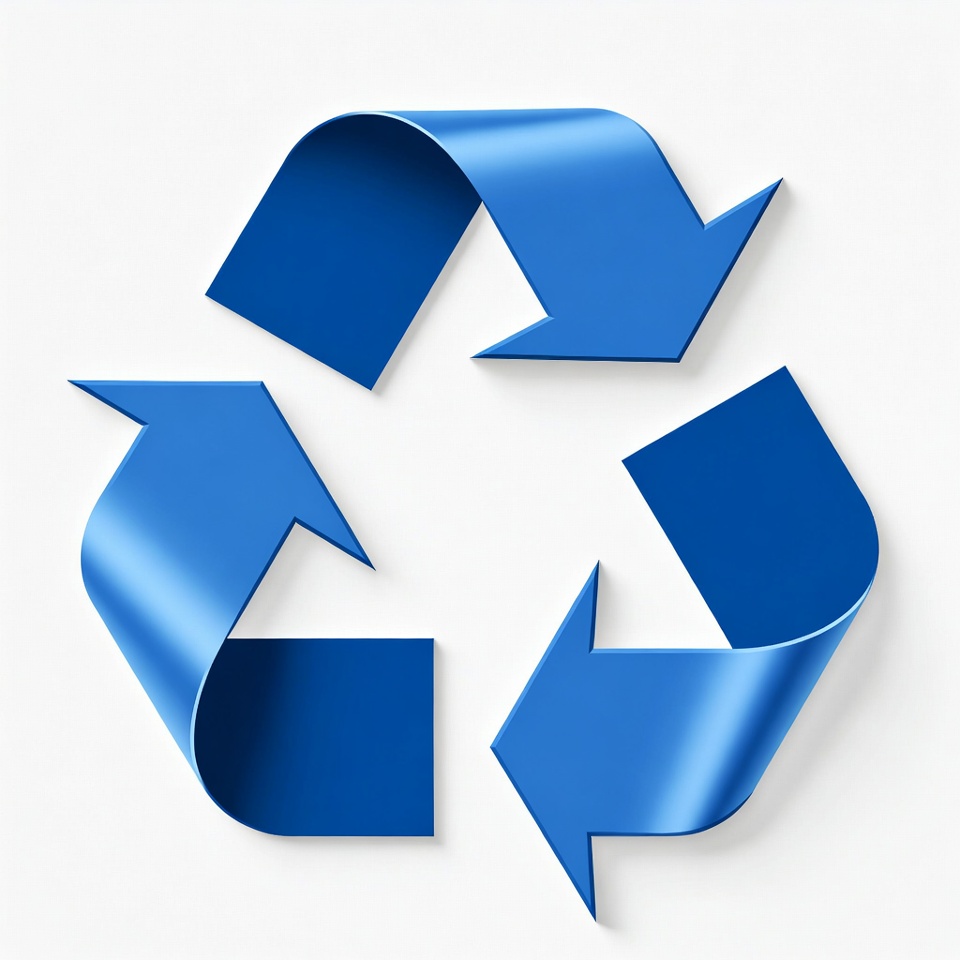 Blue Recycle Symbol Blue Recycle Symbol