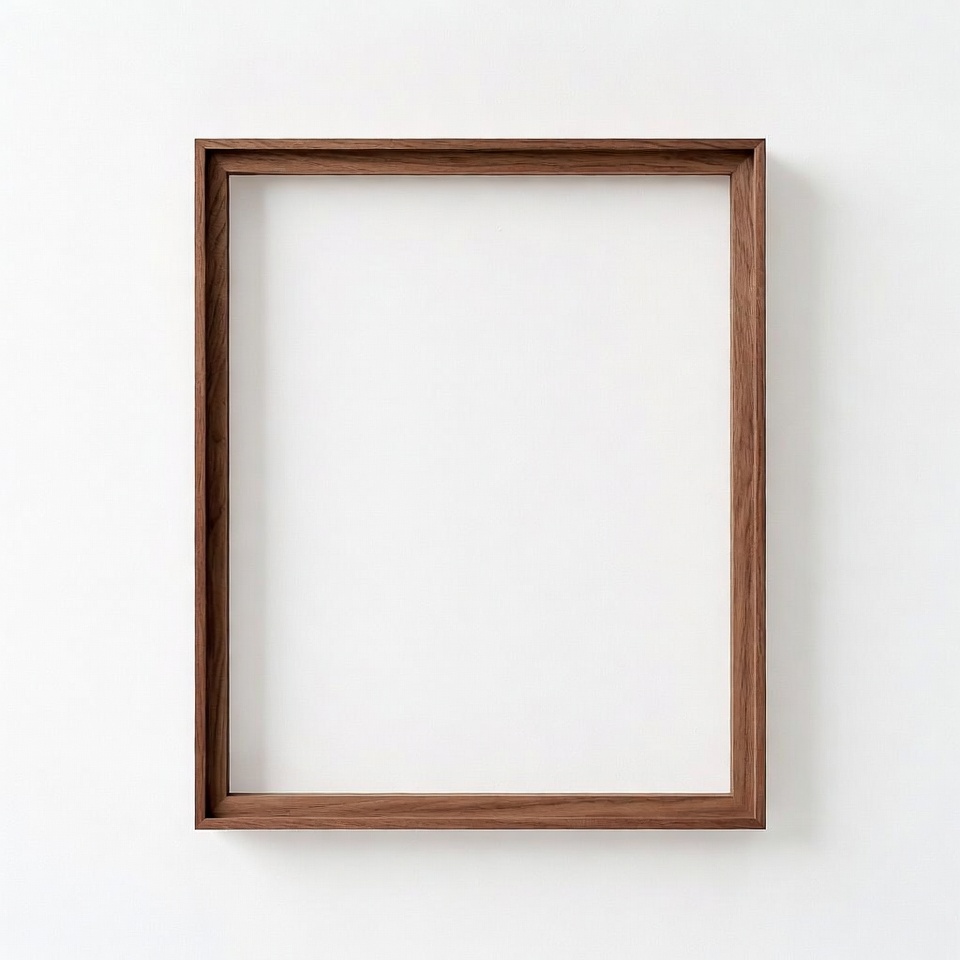 Empty Walnut Wood Picture Frame Empty Walnut Wood Picture Frame