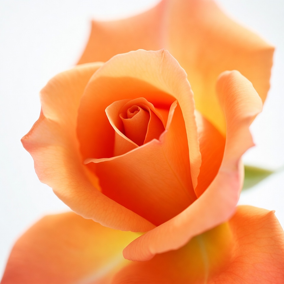 Closeup Orange Rose Bloom Closeup Orange Rose Bloom