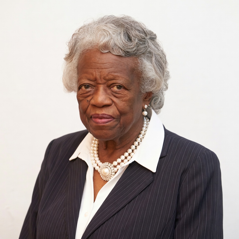 Elderly African-American woman in suit Elderly African-American woman in suit