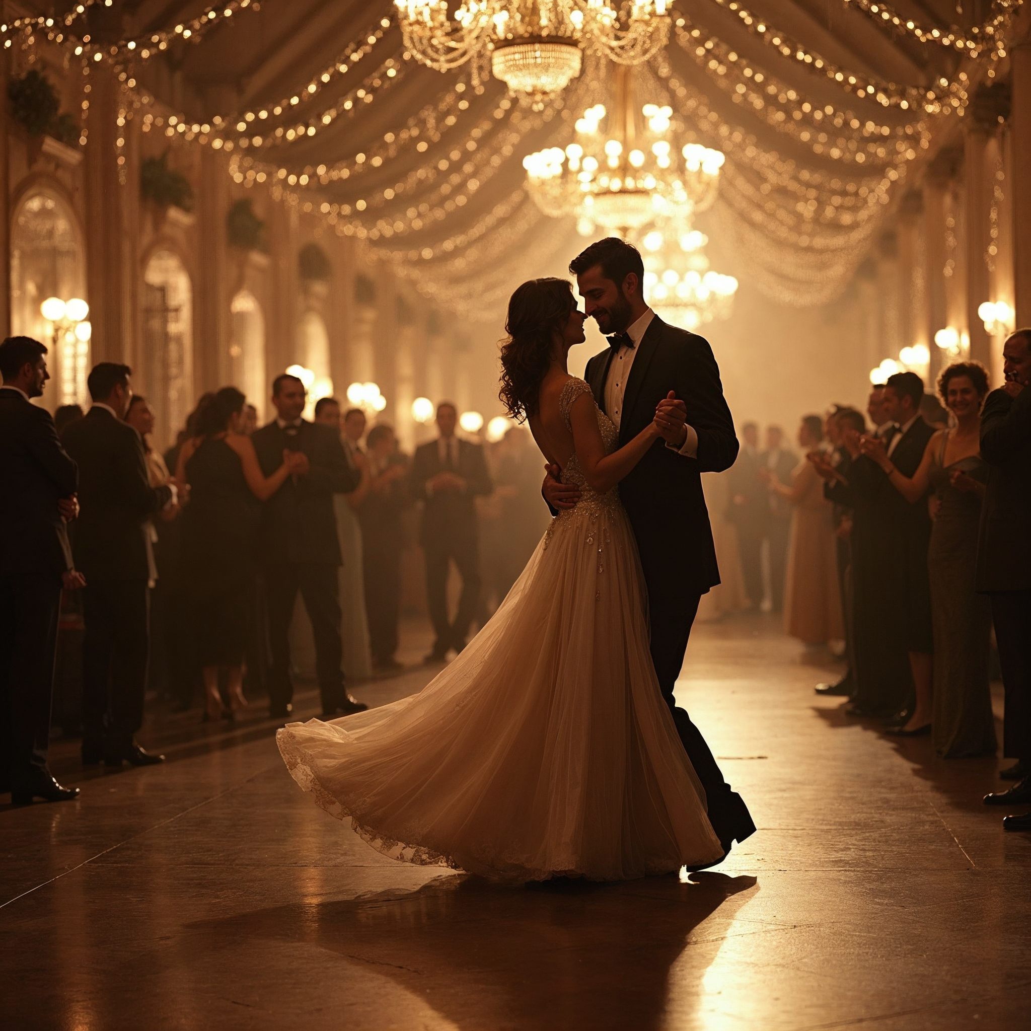 Bride and groom dancing at wedding Bride and groom dancing at wedding