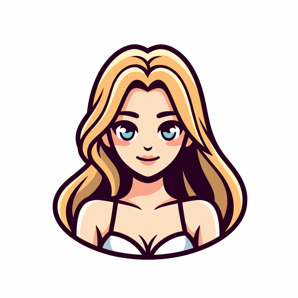 Blonde Anime Girl Portrait Blonde Anime Girl Portrait