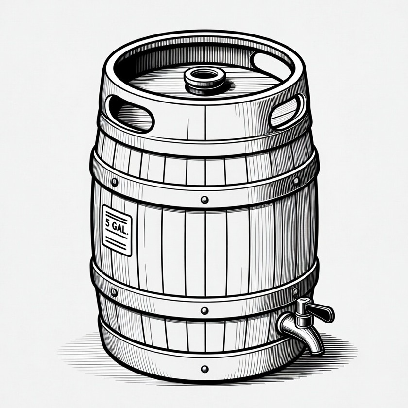 Wooden Beer Barrel with Tap Wooden Beer Barrel with Tap