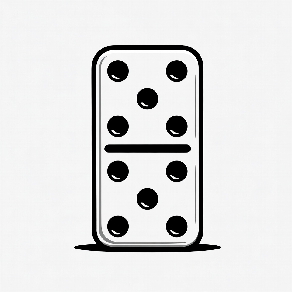 Double Six Domino Tile Double Six Domino Tile