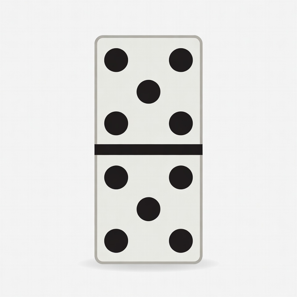 Double Six Domino Tile Double Six Domino Tile