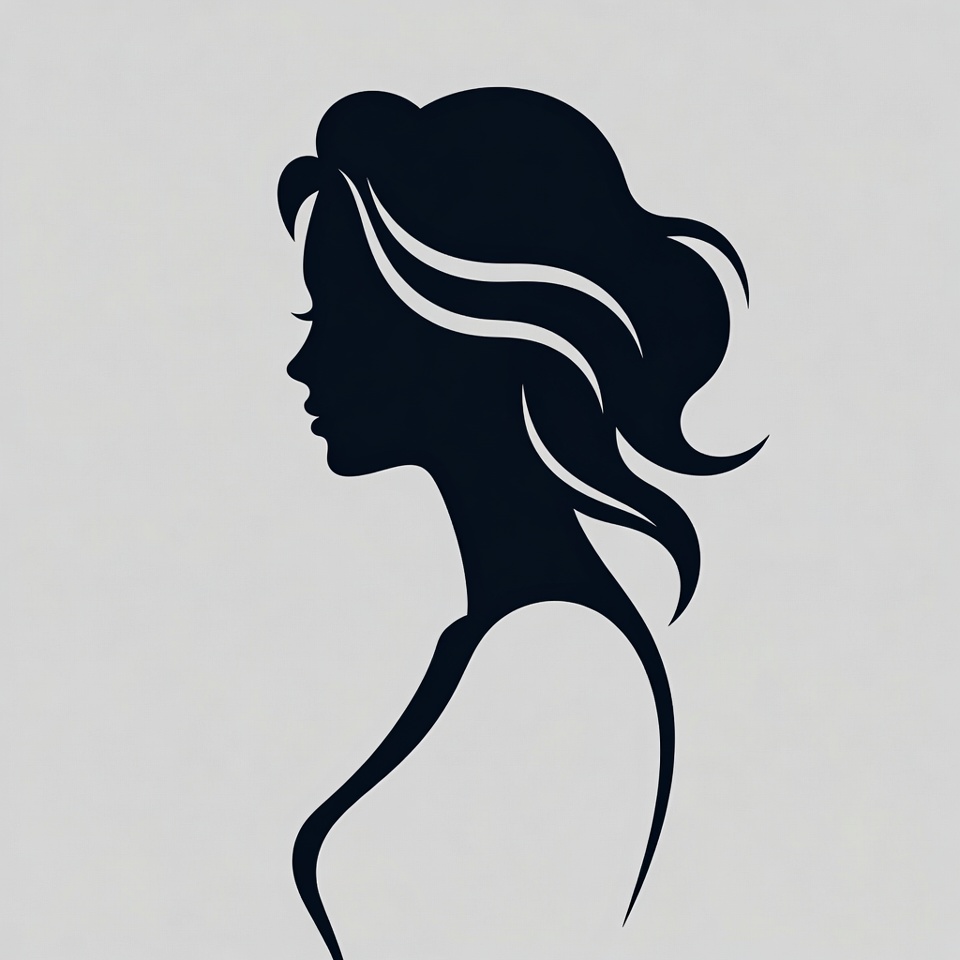 Woman silhouette profile illustration Woman silhouette profile illustration