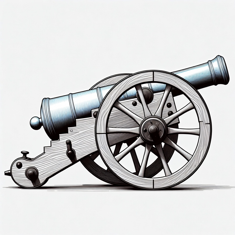 Vintage Cannon Illustration Vintage Cannon Illustration