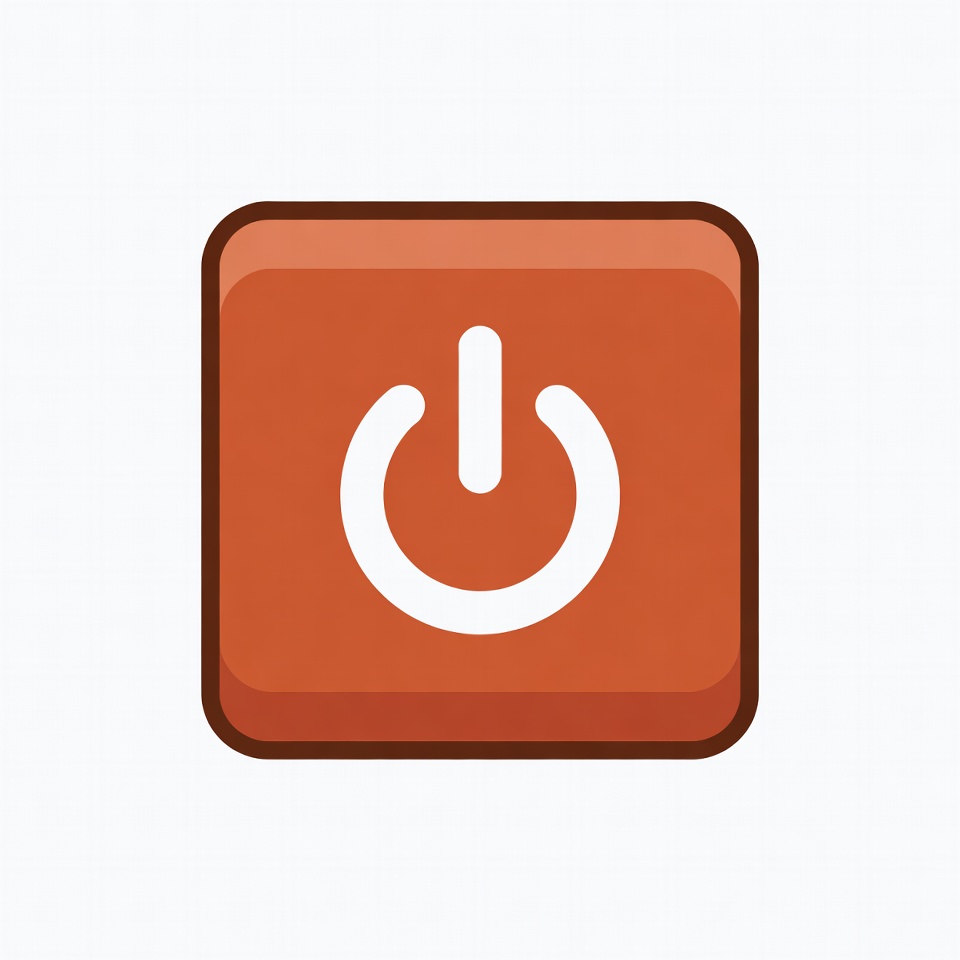 Orange Power On Button Icon Orange Power On Button Icon