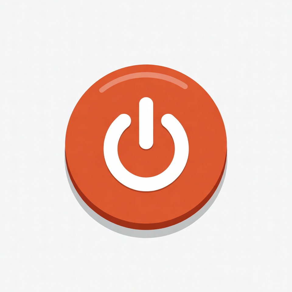 Orange Power On Button Orange Power On Button