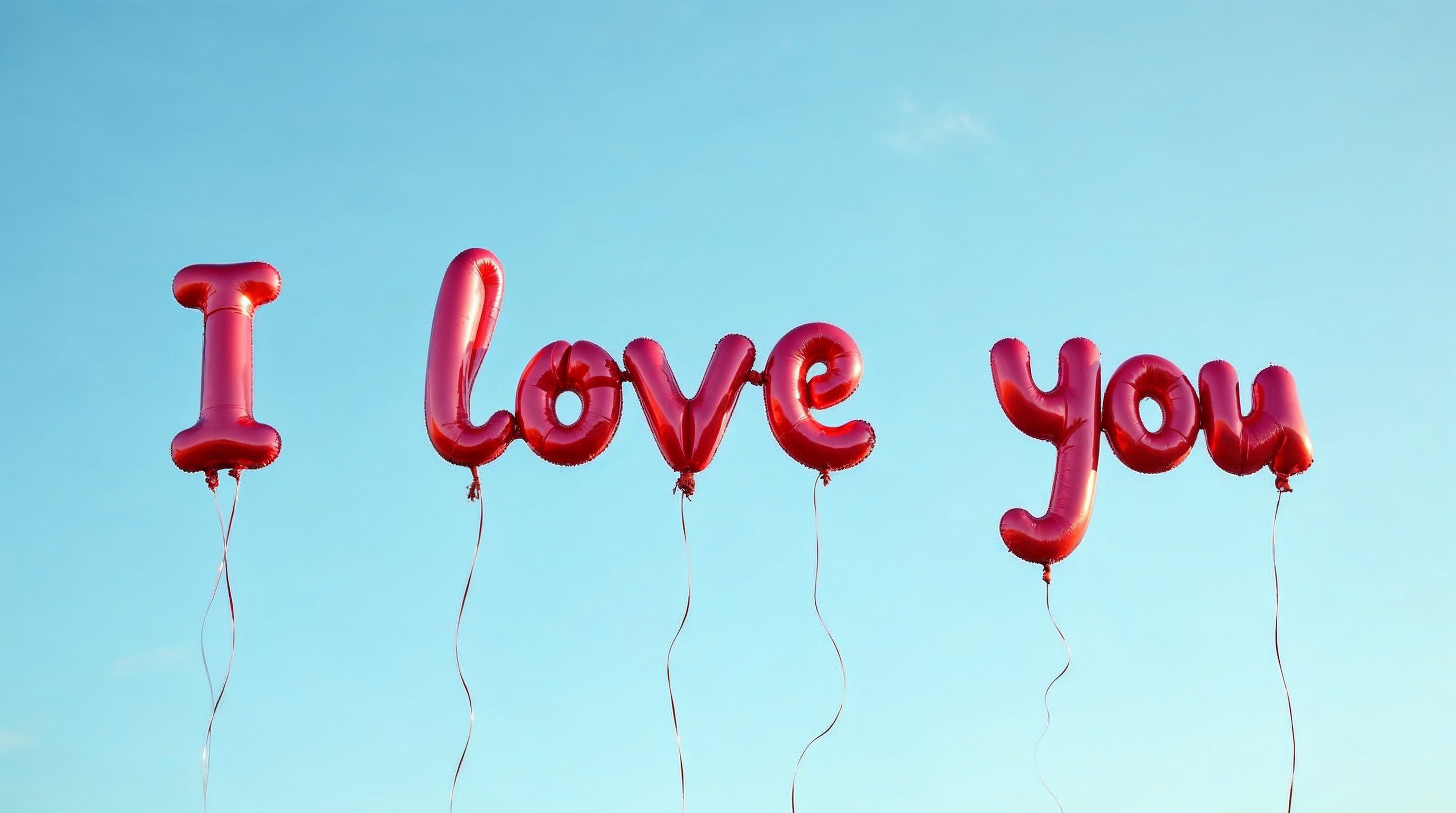 I Love You red balloons I Love You red balloons