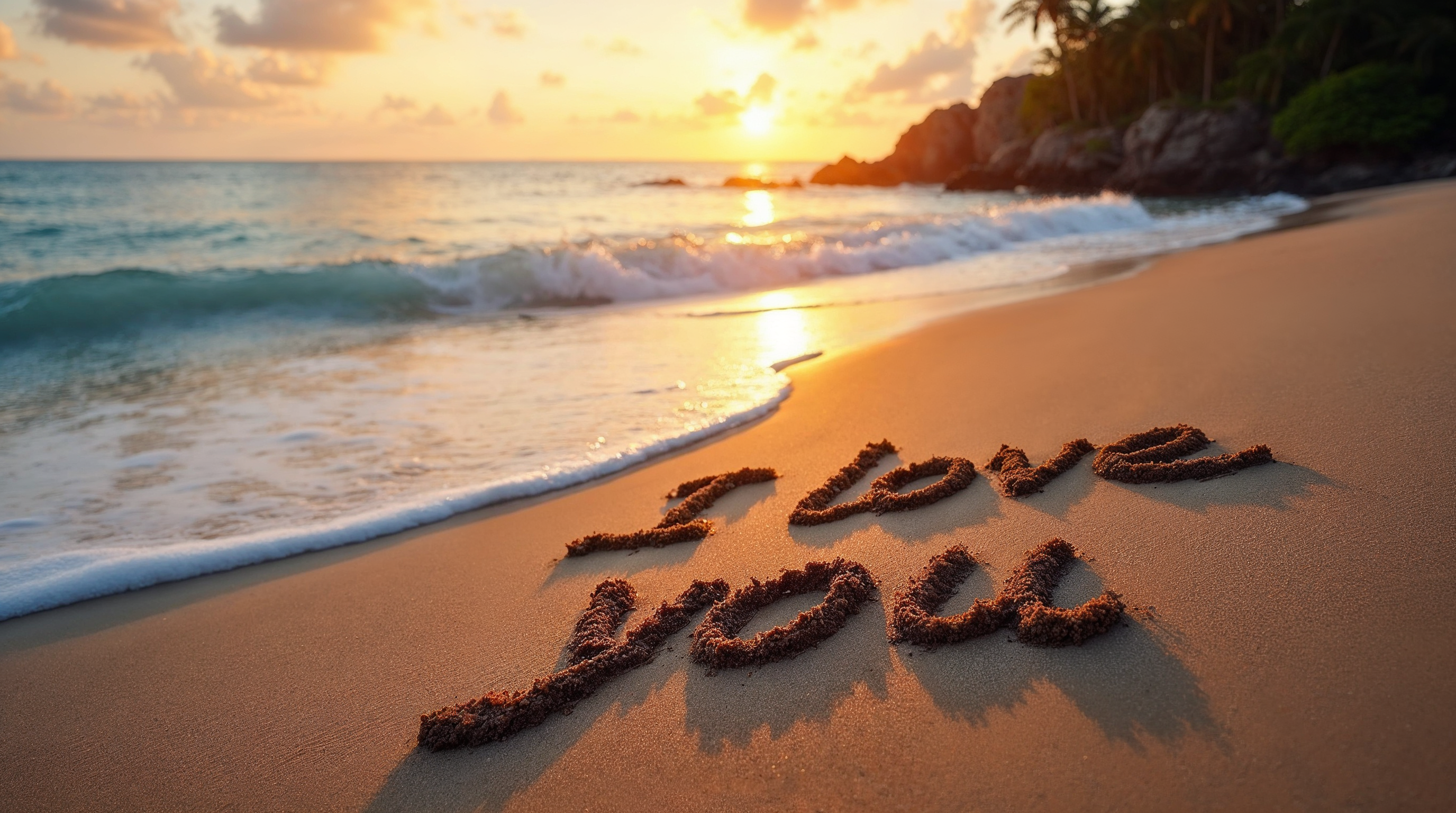 I Love You written in beach sand I Love You written in beach sand