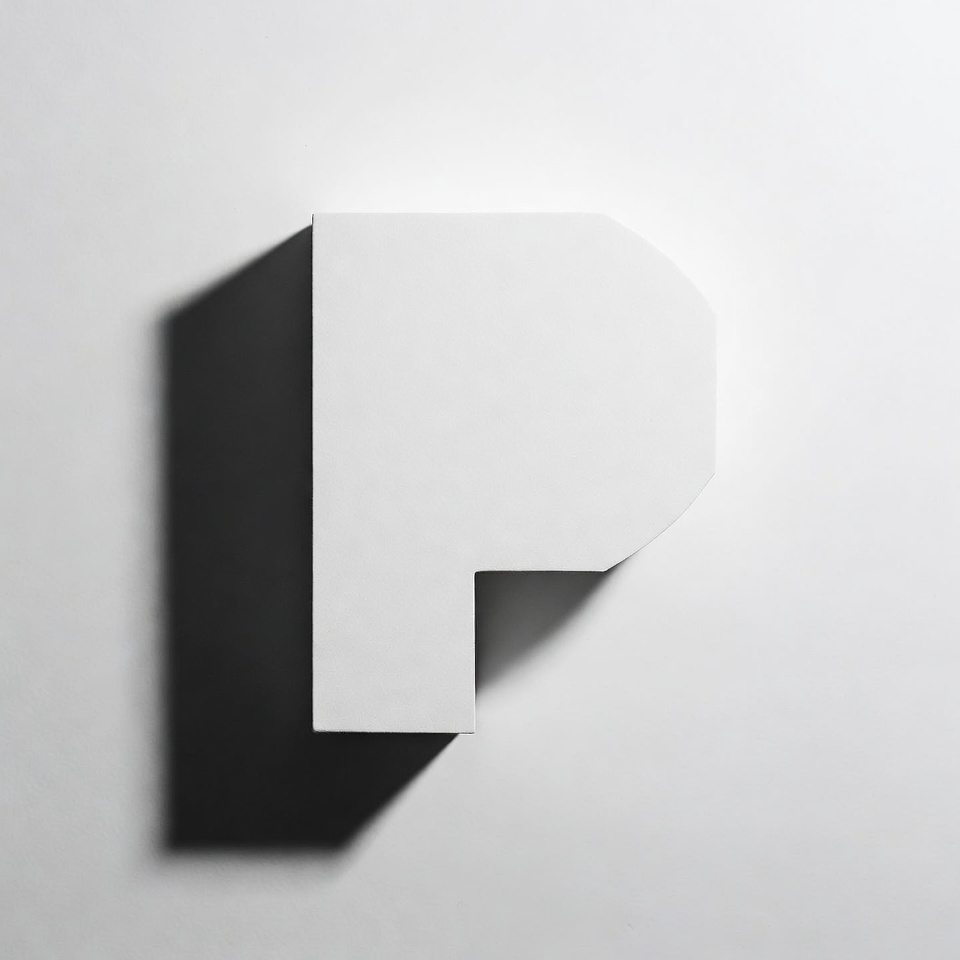 3D White Letter P 3D White Letter P