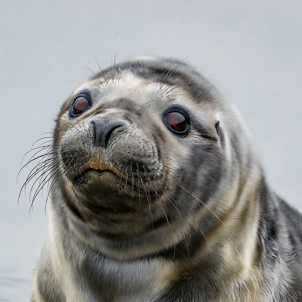 Close-up of cute harbor seal Close-up of cute harbor seal