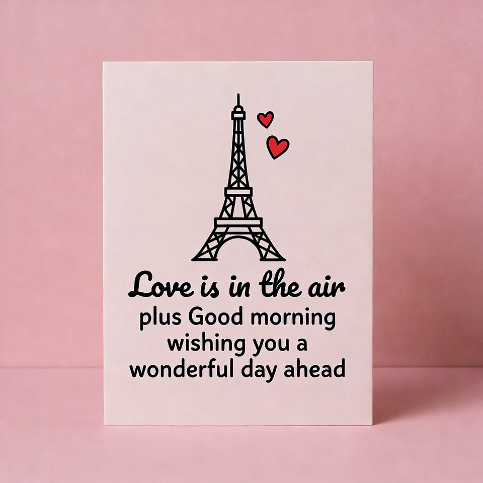 Love in the Air Eiffel Tower Card Love in the Air Eiffel Tower Card
