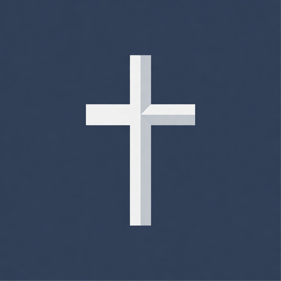 White Cross on Navy Background White Cross on Navy Background