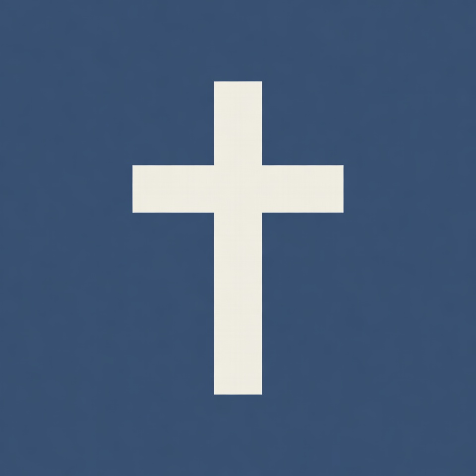 White Cross on Navy Blue Background White Cross on Navy Blue Background