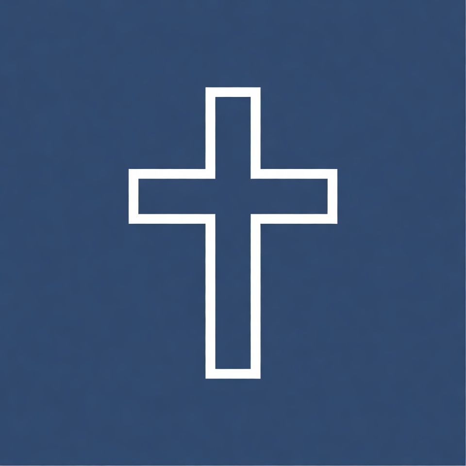 White Cross on Navy Blue Background White Cross on Navy Blue Background