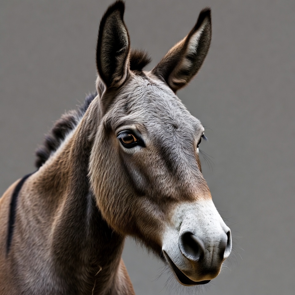 Donkey with long ears Donkey with long ears