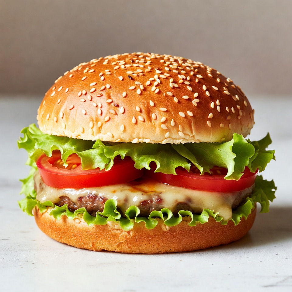 Classic Cheeseburger with Lettuce and Tomato Classic Cheeseburger with Lettuce and Tomato