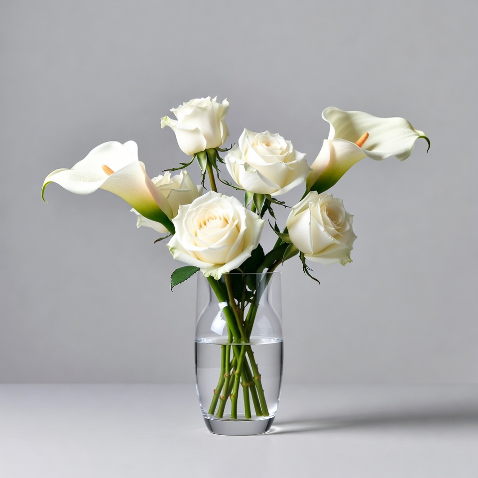 White Roses and Calla Lilies Bouquet White Roses and Calla Lilies Bouquet