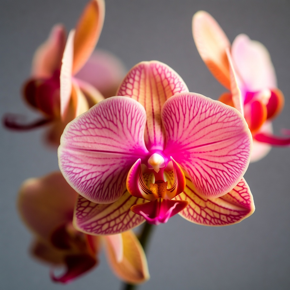 Pink and Orange Phalaenopsis Orchid Bloom Pink and Orange Phalaenopsis Orchid Bloom