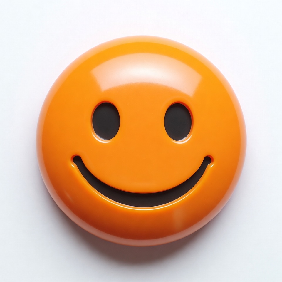 Orange Smiley Face Emoticon Orange Smiley Face Emoticon