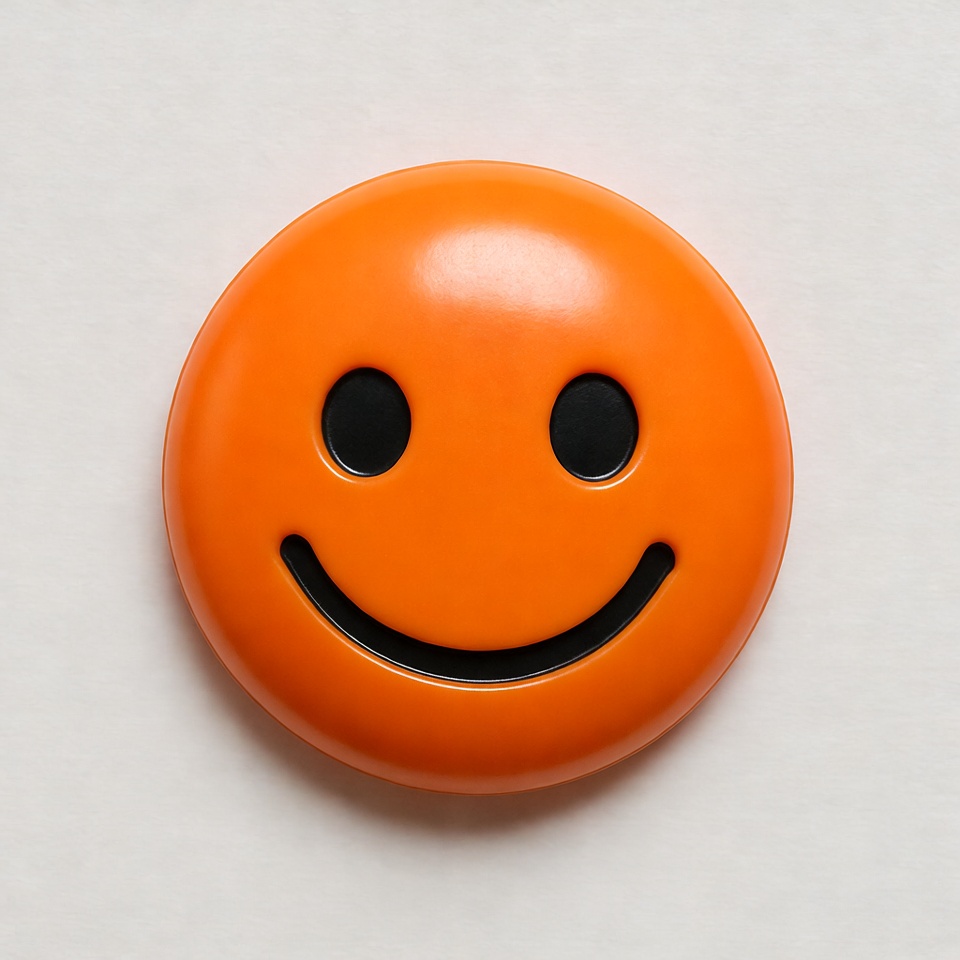 Orange Smiley Face Emoticon Orange Smiley Face Emoticon