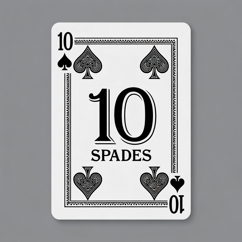 Ten of Spades Playing Card Ten of Spades Playing Card