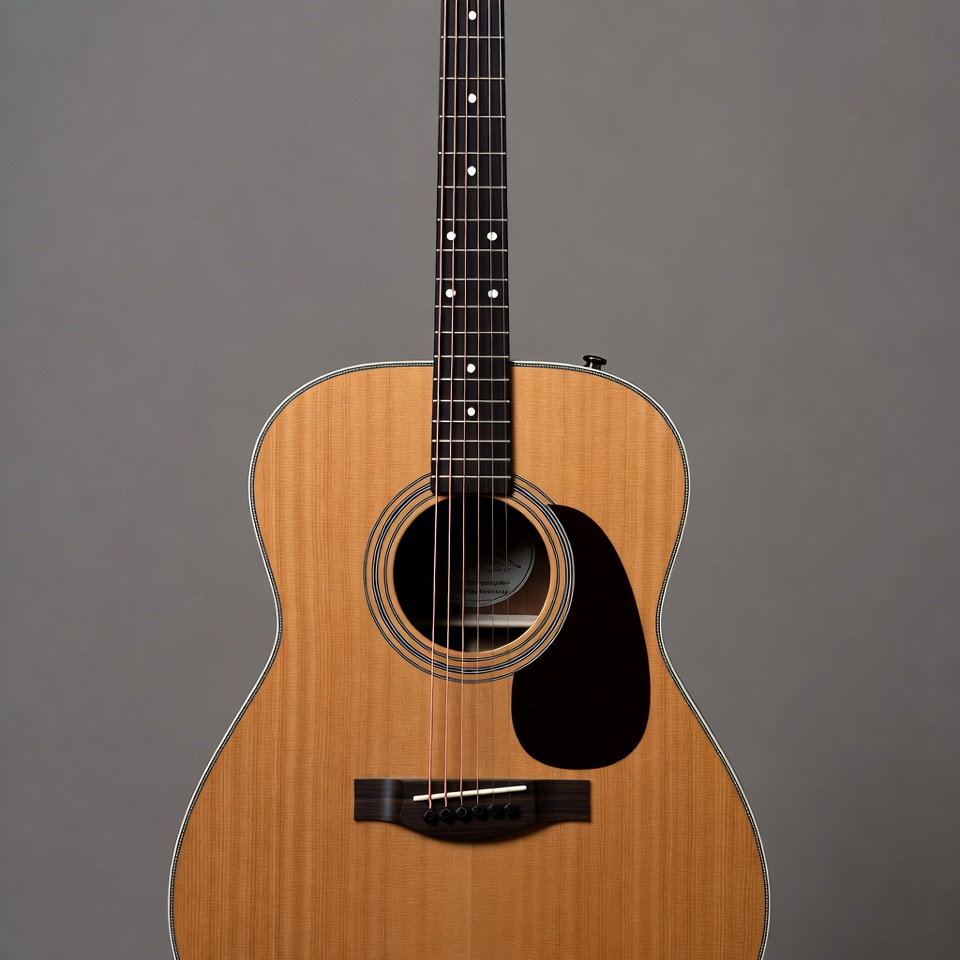 Acoustic Guitar on Gray Background Acoustic Guitar on Gray Background