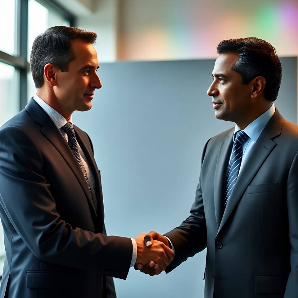 Two businessmen shaking hands Two businessmen shaking hands