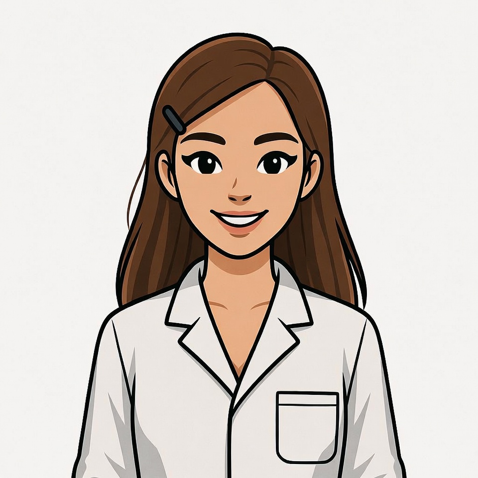Asian woman in white lab coat Asian woman in white lab coat
